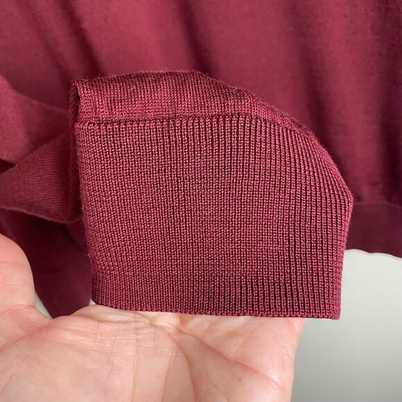 Brooks Brothers Red Burgundy Merino Wool Sweater XL - Picture 6 of 8